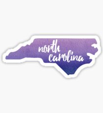 North Carolina - purple watercolor Sticker