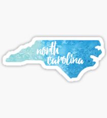 North Carolina - blue watercolor Sticker
