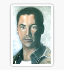 hand drawing with pastels "K.Reeves" Sticker