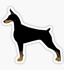 Doberman Pinscher Basic Breed Silhouette Sticker