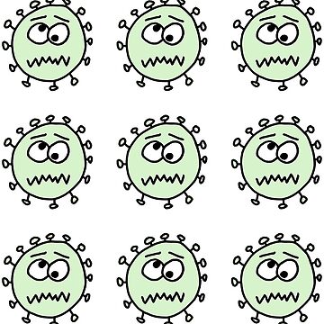 Artwork thumbnail, Cute green virus 3x3 by reIntegration
