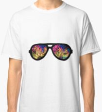 Galaxy Watercolor Zentangle Sunglasses Classic T-Shirt