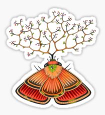 tree - moth (original sold) Sticker