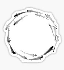 Sumi ink fishes enso Sticker