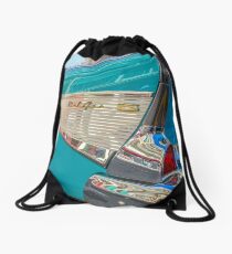 Chevrolet Bel Air rear quarter Drawstring Bag