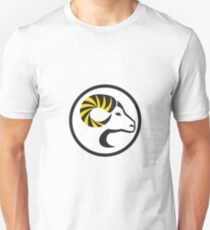 Dall Sheep Ram Full Curl Horn Circle Retro Unisex T-Shirt