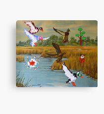 Flock of 8 bits Canvas Print