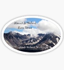 Mount St Helens lava dome 2 oval Sticker