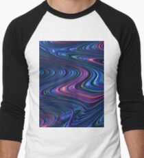 Wave Abstract Men's Baseball ¾ T-Shirt