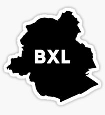 BXL City Outline Black Sticker