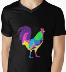 Psychedelic Chicken Men's V-Neck T-Shirt