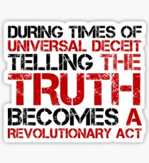 George Orwell Quote Truth Freedom Free Speech Sticker