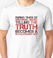 George Orwell Quote Truth Freedom Free Speech Unisex T-Shirt