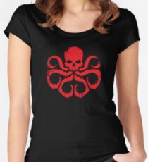 HYDRA Badge - Red Women's Fitted Scoop T-Shirt
