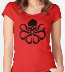 HYDRA Badge - Black Women's Fitted Scoop T-Shirt