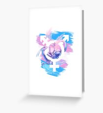 Trans Pride Dragon Greeting Card