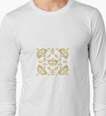 Queen of Hearts gold crown tiara tossed about by Kristie Hubler Long Sleeve T-Shirt