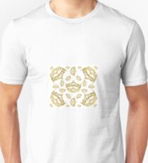 Queen of Hearts gold crown tiara tossed about by Kristie Hubler Unisex T-Shirt
