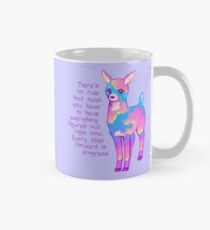 "Jeder Schritt vorwärts ist Fortschritt" Sunset Deer Tasse (Standard)