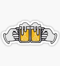 drinking beer booze handle hand abut Sticker