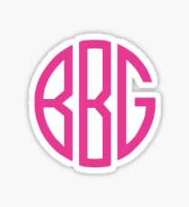 Pink BBG Monogram Sticker
