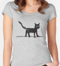 Black Cat Women's Fitted Scoop T-Shirt