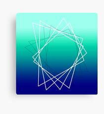 Geometric blue Canvas Print