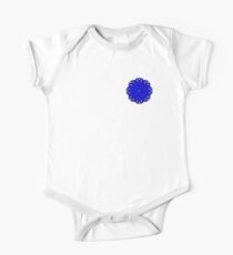 Blue Flower Ribbon One Piece - Short Sleeve