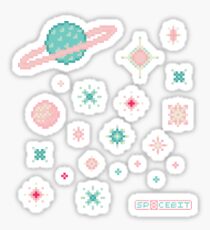 Pink and Mint Rift Galaxy Sticker