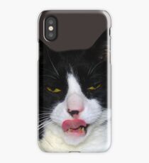 HUNGRY TUXEDO CAT iPhone Case