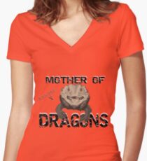 Mère des dragons barbus T-shirt col V femme