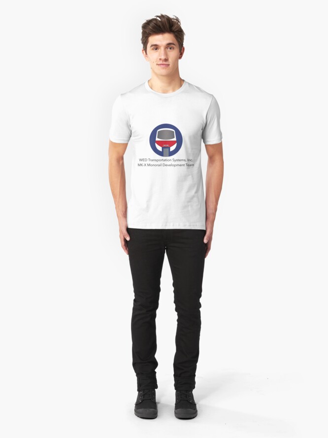 Alternate view of MK-X Monorail Development Team Slim Fit T-Shirt