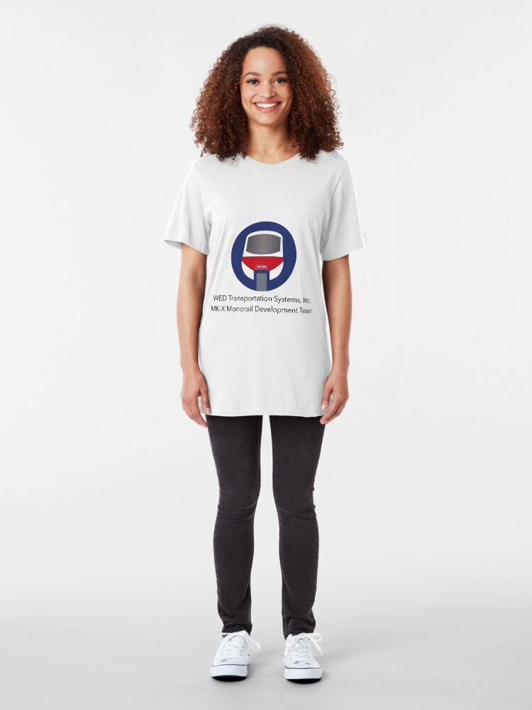 Alternate view of MK-X Monorail Development Team Slim Fit T-Shirt