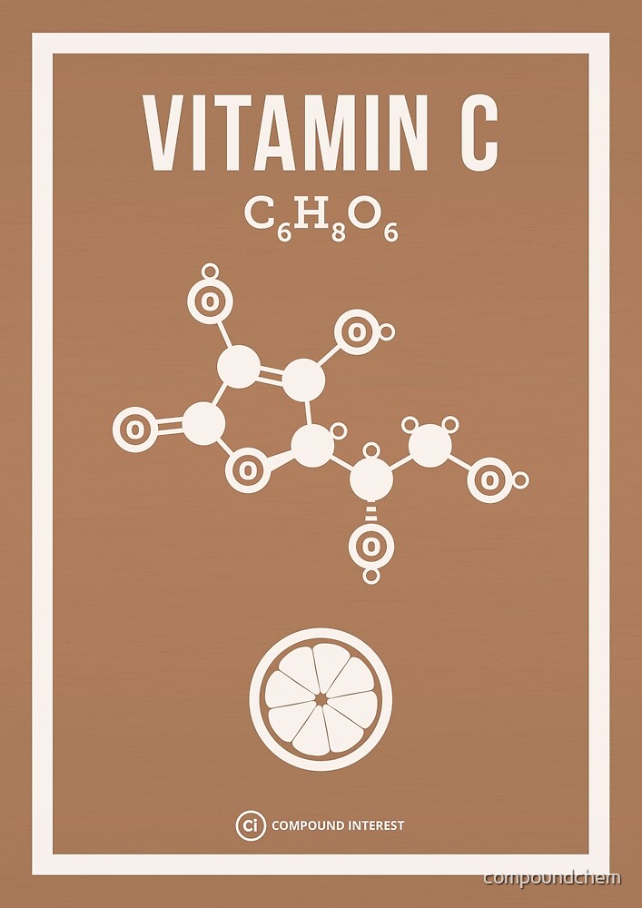"Vitamin C" by Compound Interest Redbubble