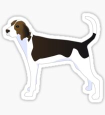 Treeing Walker Coonhound-grundlegende Zucht-Schattenbild-Illustration Sticker