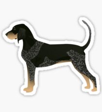 Bluetick Coonhound Basic Breed Silhouette Illustration Sticker