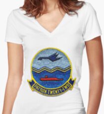 VP-22 - Blue Geese Women's Fitted V-Neck T-Shirt