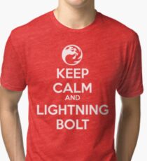 Keep Calm and Lightning Bolt Tri-blend T-Shirt