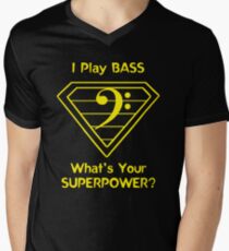 I Play Bass. What's Your Superpower? Men's V-Neck T-Shirt