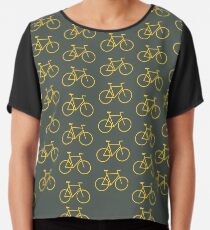 Yellow Bike Chiffon Top
