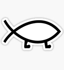 Plain Darwin Fish Sticker