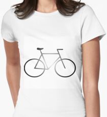 Bike - white Women's Fitted T-Shirt