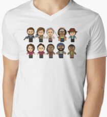 The Walking Dead - Main Characters Chibi - AMC Walking Dead Men's V-Neck T-Shirt