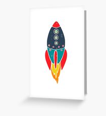 Space Rocket Greeting Card