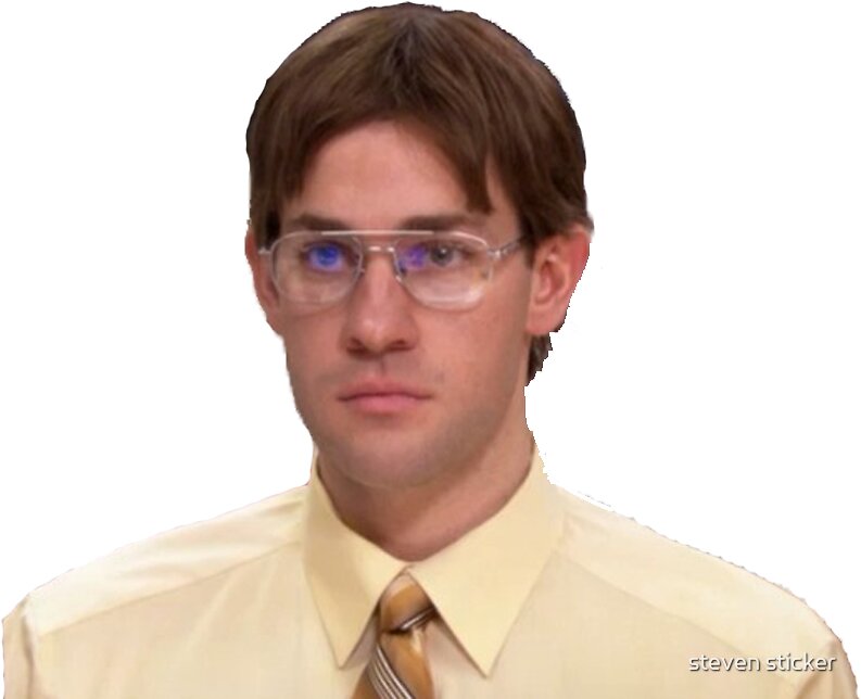 Jim Halbert As Dwight Schrute Stickers By Stick Erman Redbubble 