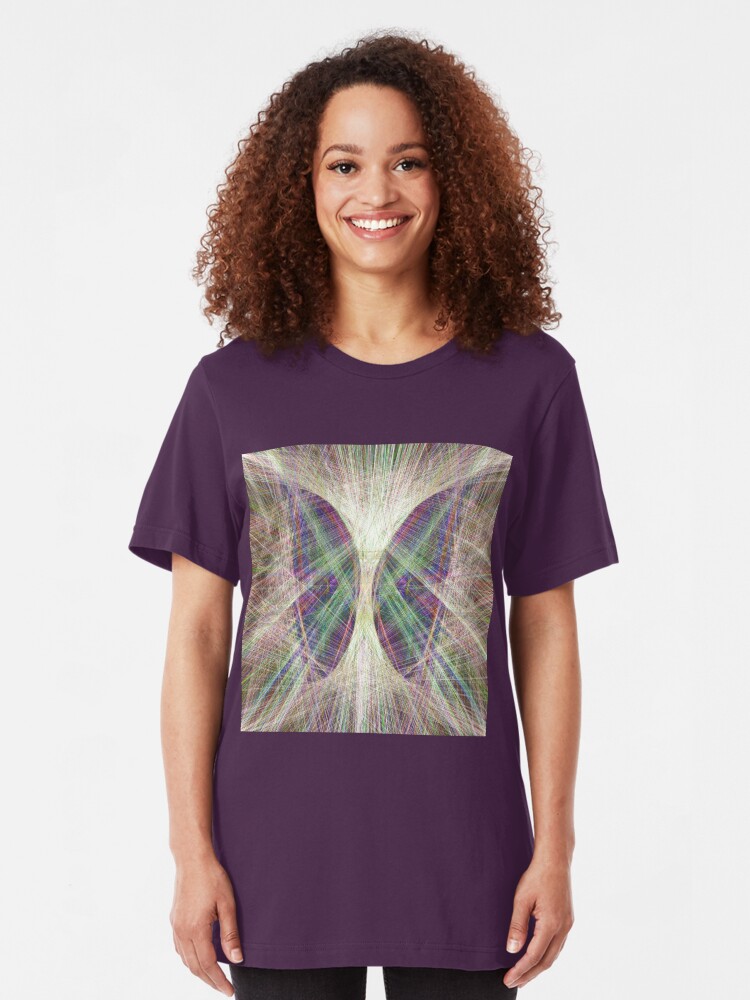Alternate view of Linify Light butterfly Slim Fit T-Shirt