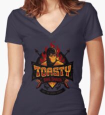 Mortal Kombat Scorpion - Toasty Women's Fitted V-Neck T-Shirt