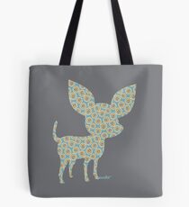 Bubble chihuahua profile silhouette Tote Bag