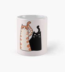 Tabby-Katze und schwarze Katze Tasse (Standard)