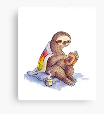 Cozy Sloth Metal Print